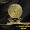 Trống đồng hoa sen mạ vàng 24K
