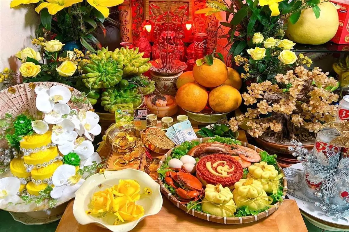 Mâm cúng tất niên cuối năm 