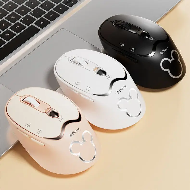 Mẫu chuột máy tính gồm 3 tone màu: Hồng, Trắng, Đen
