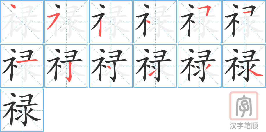 Hướng dẫn cách viết chữ Lộc trong tiếng Trung