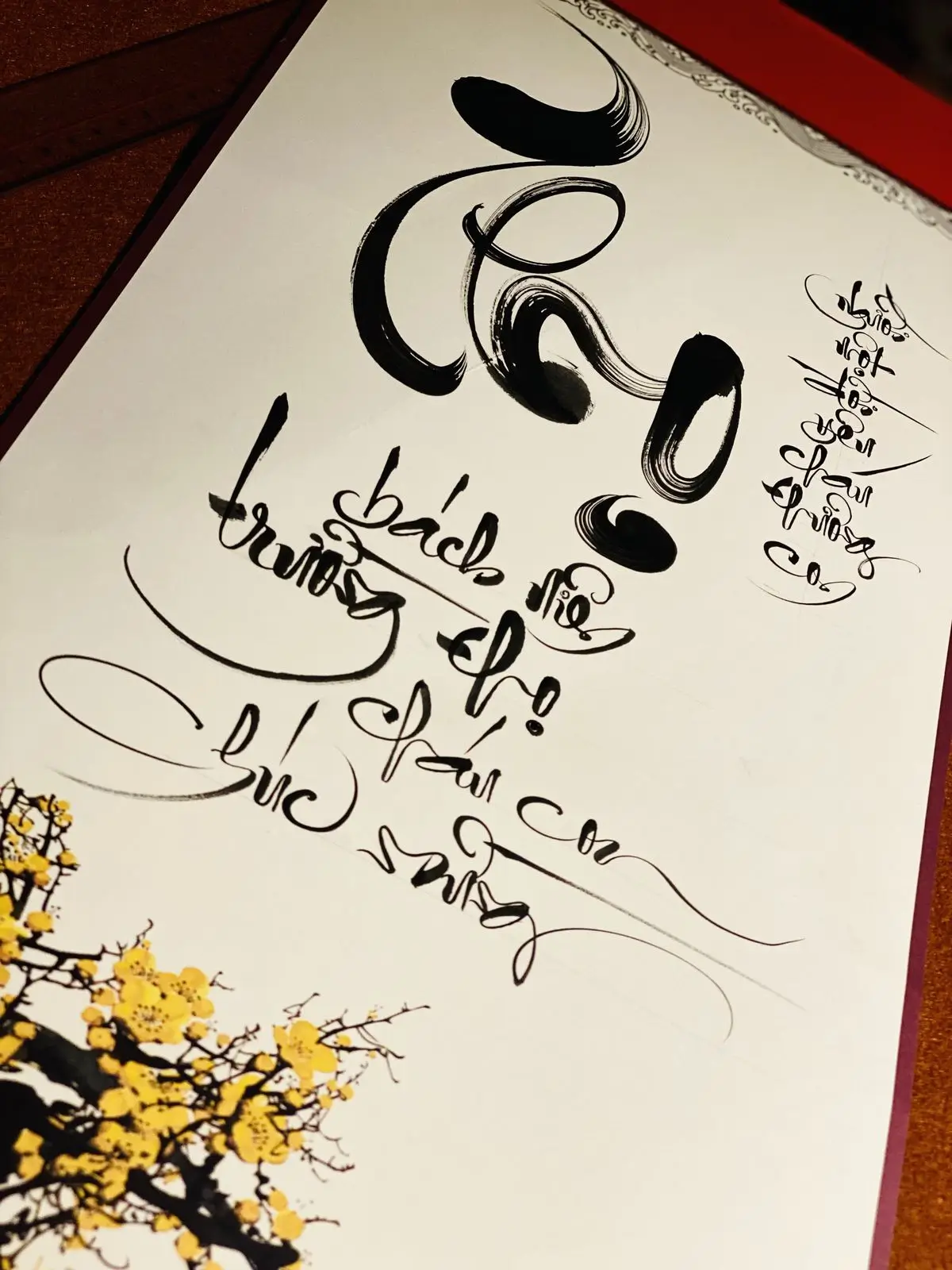 Tranh thư pháp chữ Thọ