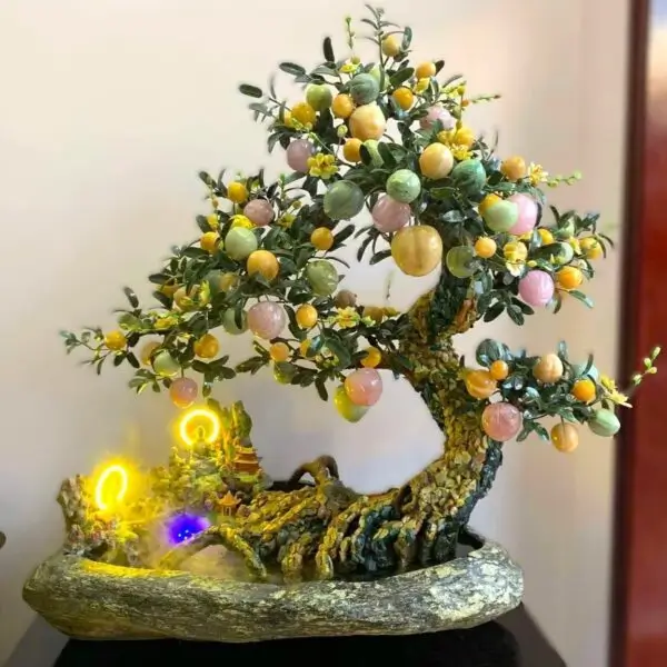 Cây đào bonsai đá quý