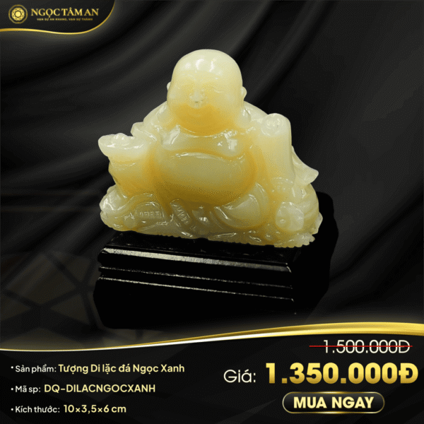 Tượng Di lặc đá ngọc xanh