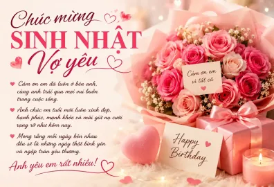 Lời chúc sinh nhật vợ yêu